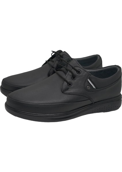Erkek Deri Jelli Bağcıklı Siyah Baba Ayakkabısı Bva-5 modelleri