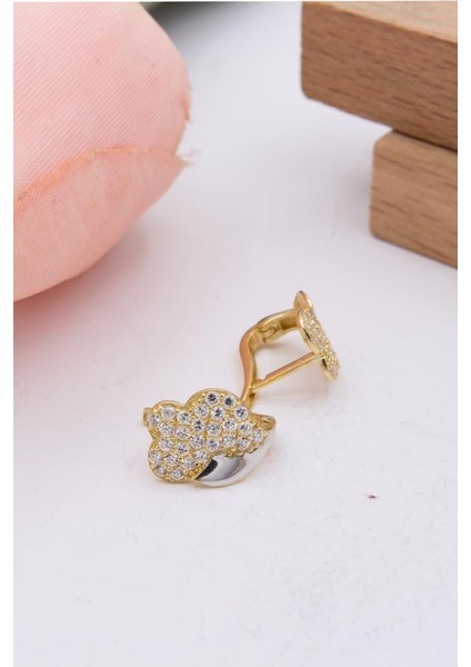 14 Ayar Altın Küpe J Klips Kadın Küpe LKKP1272 modelleri