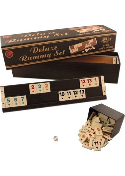 Deluxe Ahşap Okey Takımı - Koyu Renk 1010792