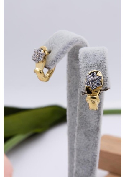 14 Ayar Altın Küpe J Klips Kadın Küpe LKKP1275