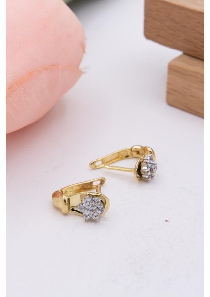 14 Ayar Altın Küpe J Klips Kadın Küpe LKKP1275 modelleri