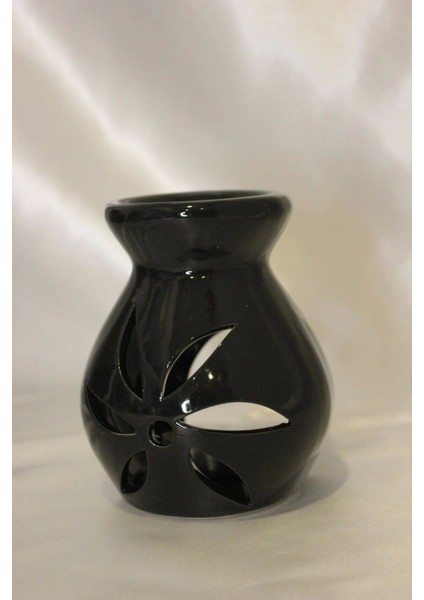 Buhardanlık Lotus Çiçeği Uzun Buhurdanlık Siyah Elişi Hand Made
