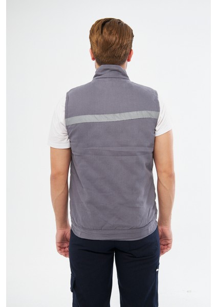 Yelek 7/7 Gabardin %100 Pamuk Kapitoneli Reflektörlü