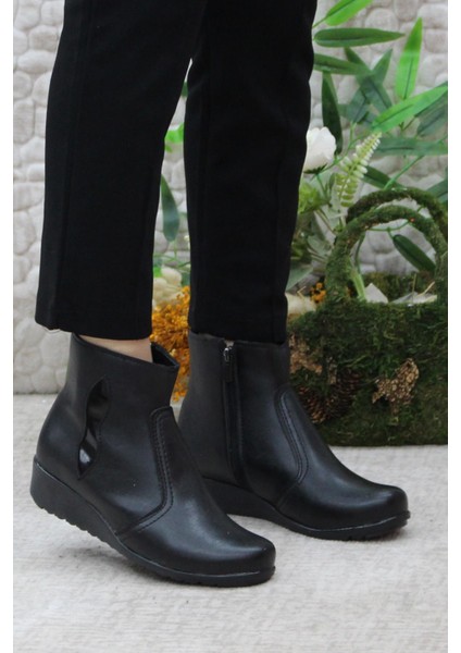 3252 07 Fermuarlı Kaymaz Taban Kadın Bot indirimleri