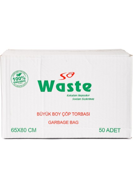 Sa Fresh Sa Waste Büyük Boy Çöp Poşeti 65 x 80 cm 50'li Koli 500 Adet