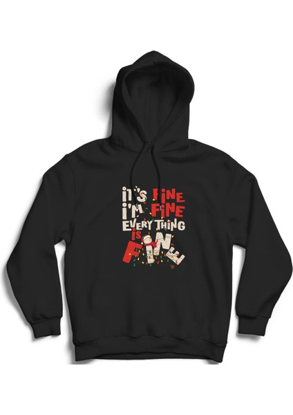 Iyi,iyiyim, Her Şey Iyi, Noel, Fine, Christmas, Yeniyıl, Yılbaşı Kapüşonlu Sweatshirt Hoodie