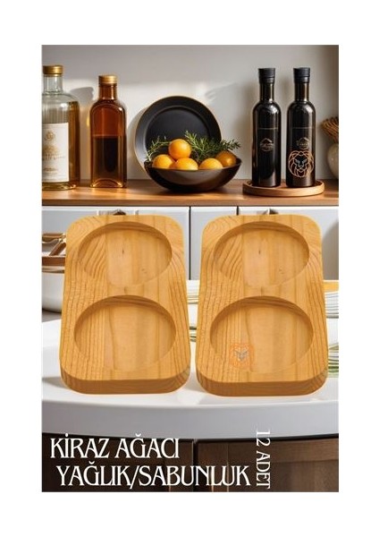 12 Adet Ahşap Yağlık Şişe Standı De Andrade Design