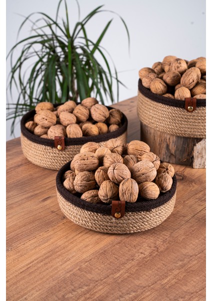 Natural 3lü Hasır Sepet Organizer Çok Amaçlı Düzenleyici