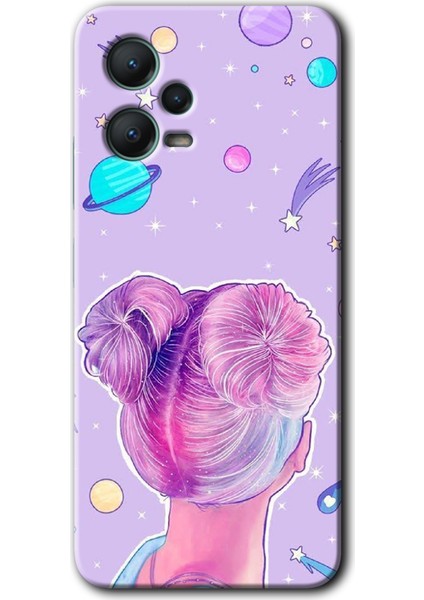 Xiaomi Redmi Note 12 5g Kılıf Hd Desen Baskılı Kılıf - Uzaylı Kız