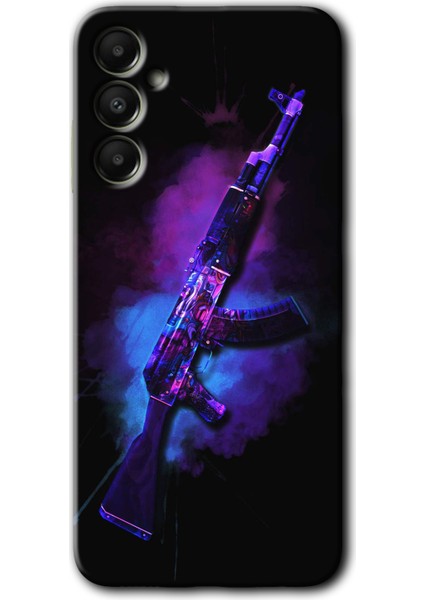 Samsung Galaxy A05S Kılıf Hd Desen Baskılı Kılıf + Kırılmaz Cam - Ak