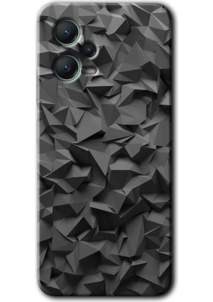 Xiaomi Redmi Note 12 Pro 5g Kılıf Hd Desen Baskılı Kılıf + Kırılmaz Cam - Dark Broke
