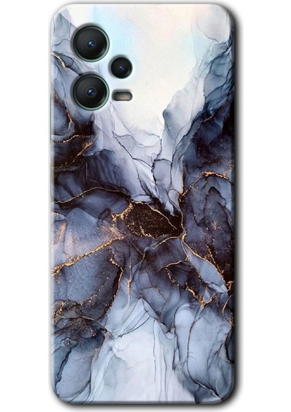 Xiaomi Redmi Note 12 5g Kılıf Hd Desen Baskılı Kılıf + Kırılmaz Cam - Otantik Mermer