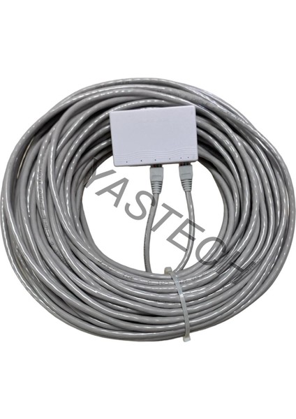 2 Adet 10 M 10 Metre Internet Kablosu Cat6 +1 Giriş 4 Çıkış Dağıtıcı Çoğaltıcı Port Birlikte Set