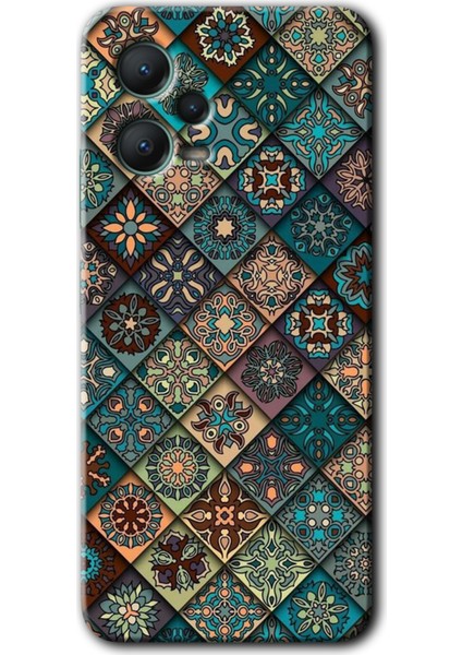 Xiaomi Redmi Note 12 Pro 5g Kılıf Hd Desen Baskılı Kılıf + Kırılmaz Cam - Mandala Desen