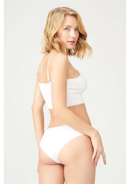 Siyah Klasik Basic Lazer Kesim Kadın Bikini KÜLOT-0462 Beyaz fiyatları