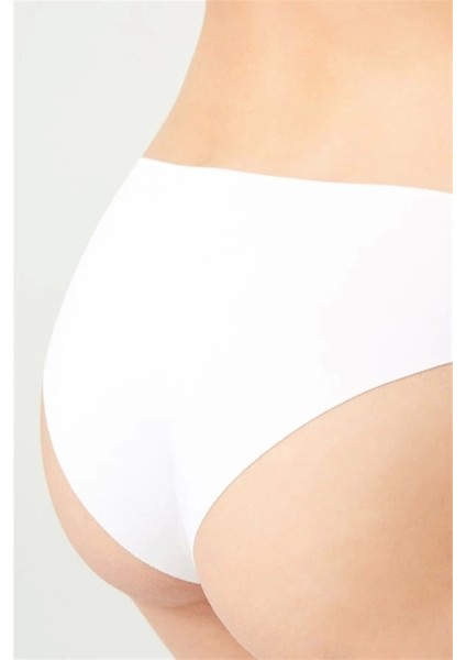 Siyah Klasik Basic Lazer Kesim Kadın Bikini KÜLOT-0462 Beyaz fırsatları