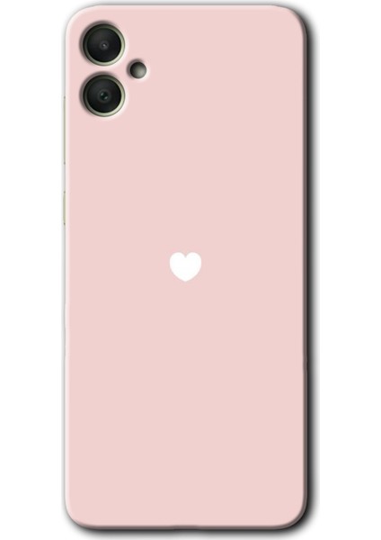 Samsung Galaxy A05 Kılıf Hd Desen Baskılı Kılıf + Kırılmaz Cam - Sade Kalp