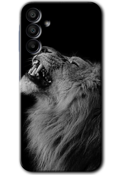 Samsung Galaxy A15 Kılıf Hd Desen Baskılı Kılıf + Kırılmaz Cam - Lion