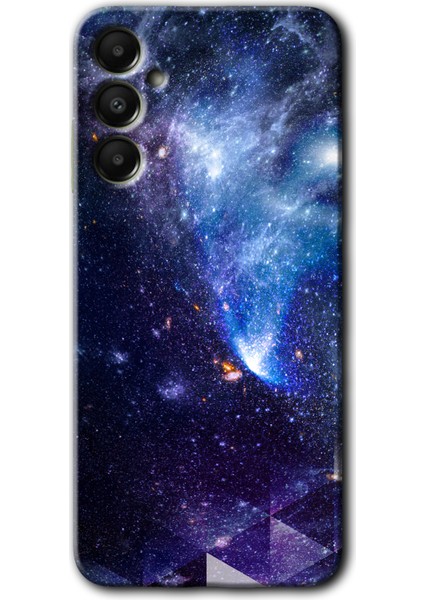 Samsung Galaxy A05S Kılıf Hd Desen Baskılı Kılıf + Kırılmaz Cam - Galaksi