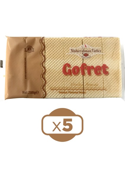 Gofret Vanilyalı 200 gr 5 Li