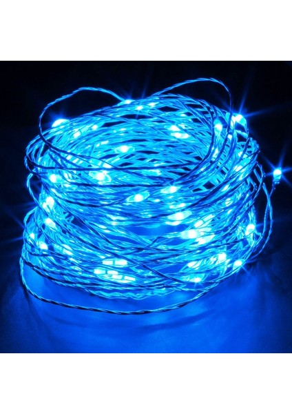 10 Metre Su Geçirmez Parlak Canlı Mavi Işık Micro Dökme LED Ultra Mavi Pilli LED Işık Sabit Yanar