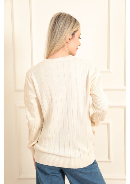 Kadın Burgu Triko Kazak 5484 modelleri