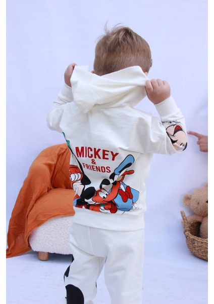 Disney Baskılı Kapüşonlu Eşofman Takımı fiyatları