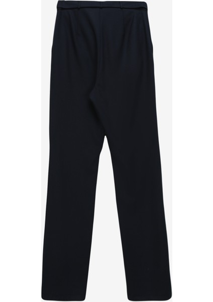 Lacivert Kadın Geniş Paça Yüksek Bel Bol Kesim Pantolon F3WL-PNT W25 fiyatları