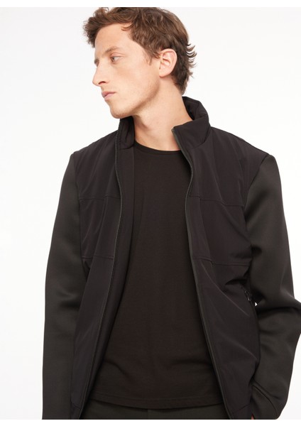 Siyah Erkek Dik Yaka Mont F3WM-MNTF02