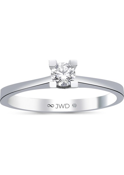 0.22 Ct F-G Si 2.12 gr 14 K Jwd Tek Taş Yüzük