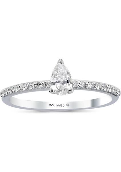 0.43 Ct F-G Si 1.72 gr 14 K Jwd Damla Yüzük