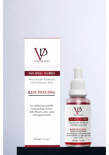 Aha & Bha Canlandırıcı & Cilt Tonu Eşitleyici Kırmızı Peeling Cilt Serumu 30 Ml (Aha 10 + Bha 2