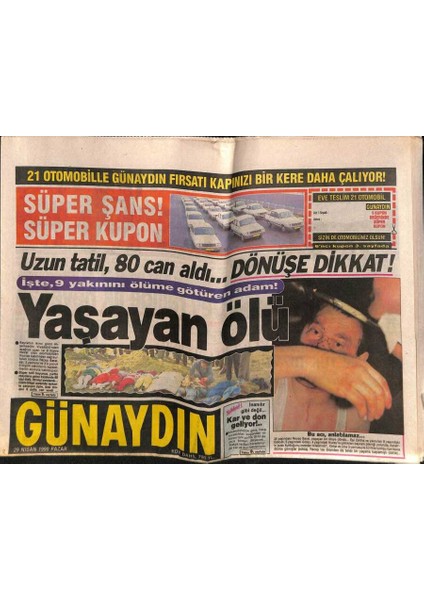 Günaydın Gazetesi 29 Nisan 1990 - Zeki Müren Ile 5 Saat GZ79450