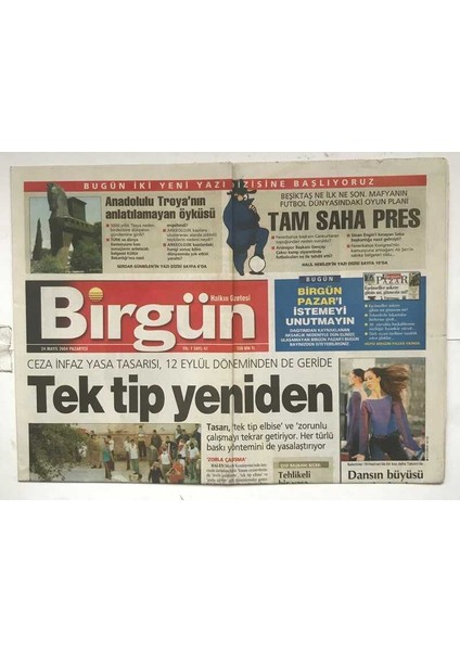 Birgün Gazetesi 24 Mayıs 2004 - Anadolulu Troyanın Anlatılamayan Öyküsü GZ8043