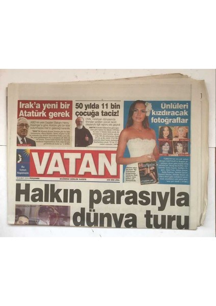 Vatan Gazetesi 19 Şubat 2004 - Halkın Parasıyla Dünya Turu GZ8233