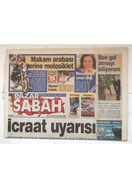 Sabah Pazar Gazetesi 23 Mayıs 2004 - Ecevitin Veliaht Prensi Sezer Oldu GZ8226