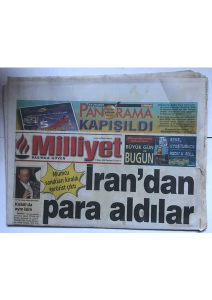 Milliyet Gazetesi 8 Mayıs 2000 - Mumcu Sanıkları Kiralık Terörist Çıktı GZ8495