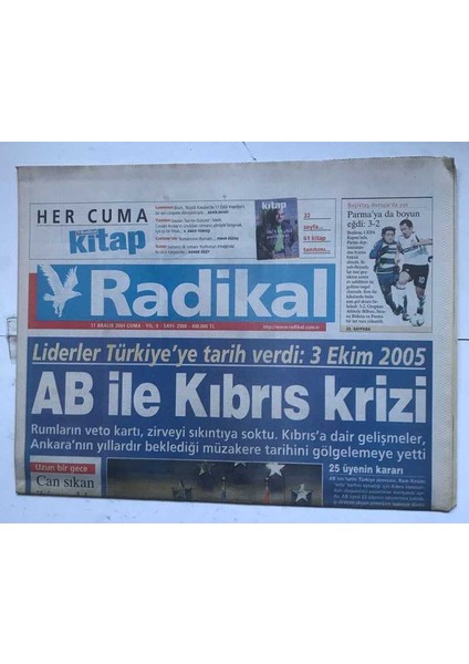 Radikal Gazetesi 17 Aralık 2004 - Ab Ile Kıbrıs Krizi GZ8608