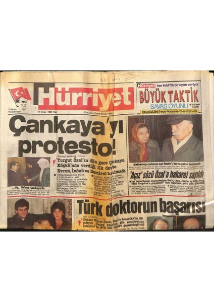 Hürriyet Gazetesi 9 Ocak 1990 - Suriye Pilotlarının , Bile Bile Ateş Açtığı Anlaşıldı GZ88264