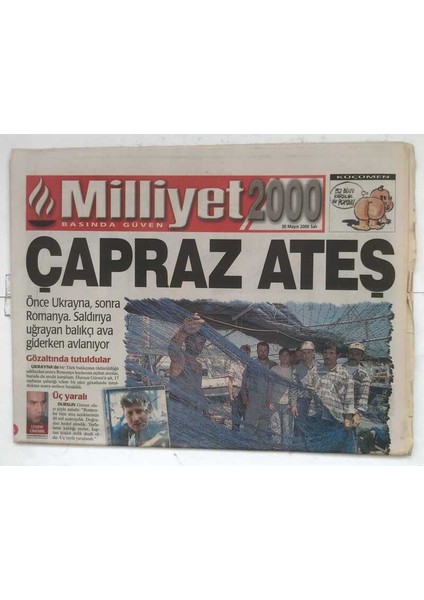 Milliyet 2000 Gazetesi 30 Mayıs 2000 - Çapraz Ateş GZ8333