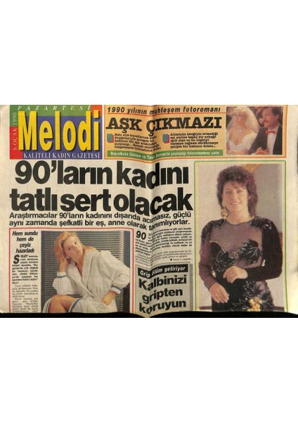 Sabah Gazetesi Melodi Eki 8 Ocak 1990 - Amerikalılardan Meral Orhonsaya Övgü GZ75421