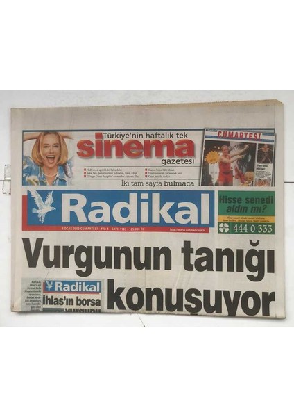Radikal Gazetesi 8 Ocak 2000 - Bahçeli Kriz Büyüttü GZ8461