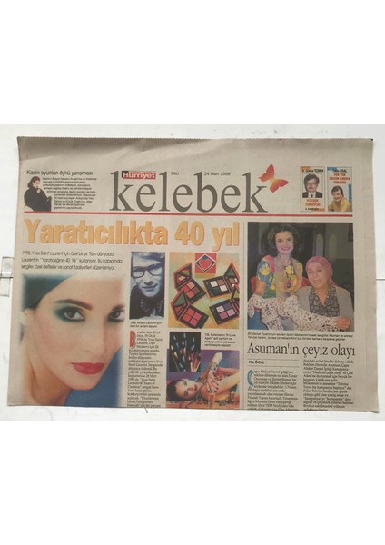Hürriyet Gazetesi Kelebek Eki 24 Mart 1998 - Asuman In Çeyiz Olayı GZ7316 fiyatları