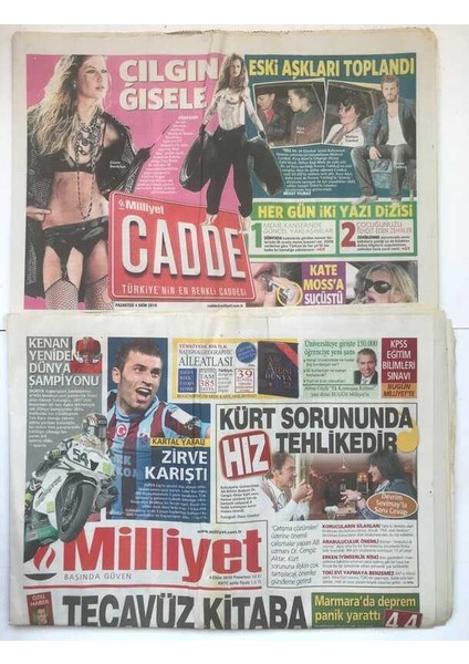 Milliyet Gazetesi Cadde Eki Ile 4 Ekim 2010 - Buhar Kazanı Bomba Gibi Patladı 3 Ölü GZ7428