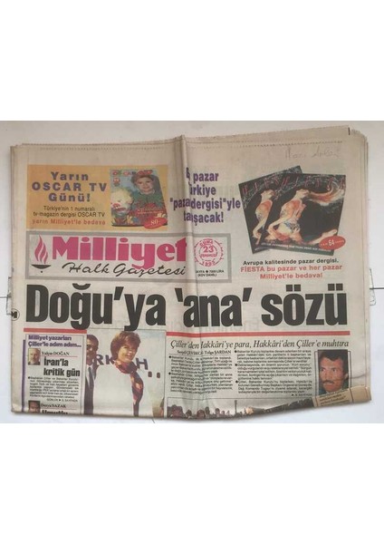 Milliyet Halk Gazetesi 23 Temmuz 1993 - 30 Trilyonluk Pazarlık GZ7532
