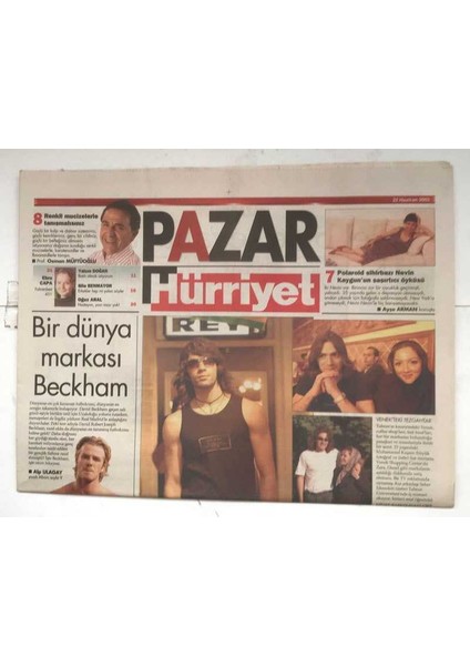 Hürriyet Pazar Gazetesi 22 Haziran 2003 - Bir Dünya Markası Beckham GZ8193