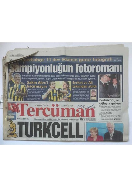 Tercüman Gazetesi 24 Mayıs 2005 - Şampiyonluğun Fotoromanı GZ7423