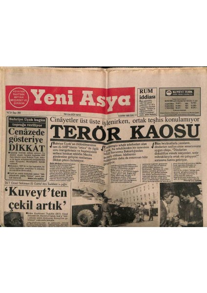 Yeni Asya Gazetesi 9 Ekim 1990 - Akbulutun Gazi Üniversitesindeki Konuşması Sönük Geçti GZ85303