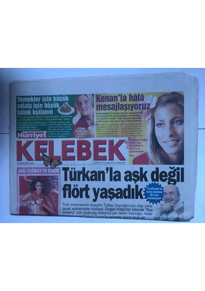 Hürriyet Gazetesi Kelebek Eki 27 Nisan 2004 - Ahu Tuğbayın Eseri GZ8515