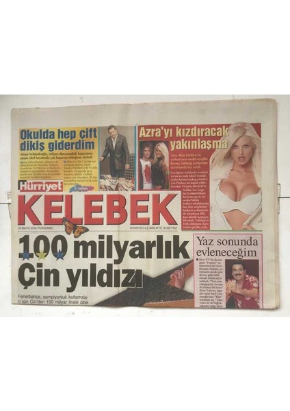 Hürriyet Gazetesi Kelebek Eki 20 Mayıs 2004 - Ibrahim Tatlıses Yaz Sonunda Evleneceğim GZ8633